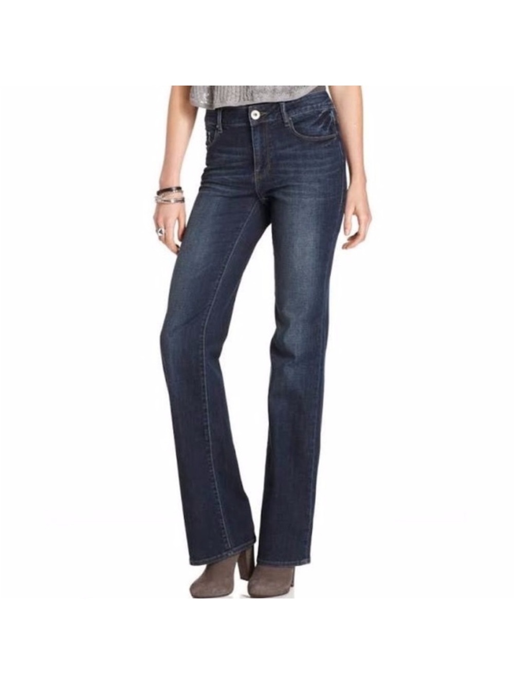 *Dkny Jeans Vintage Dark Wash Y2K Mid-Rise Soho Bootcut Size 6L Denim Jeans A32